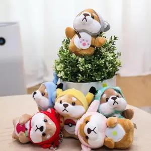 [셀러허브]모자쓴 시바 가방 인형 키링 [6종 가방고리 귀여운 댕댕이 동물 캐릭터 백팩 열 (S11929548)