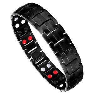 페라코 남성 자석 팔찌 티타늄 스틸 4열 아버지의 날 선물