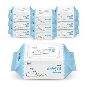 잘풀리는집물티슈 새싹이 10팩 잘풀리는집 미래생활 물티슈캡형 100매