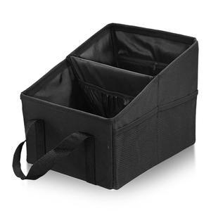 BWBWND 카시트 정리함, 분리형 칸막이 및 핸들이 있는 접이식 조수석 콘솔 바닥 전면 또는 뒷좌석을 위한 멀티 포켓 자동차 보관 조직(블랙)