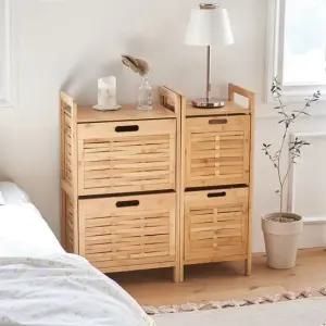 밤부 대나무 2단 슬림 수납장 DF927286