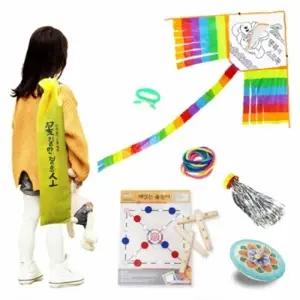 뚝딱 뱀 연 새해 설날 뱀의 해 민속놀이 5종세트 팽이 윷 연날리기 체험 키트