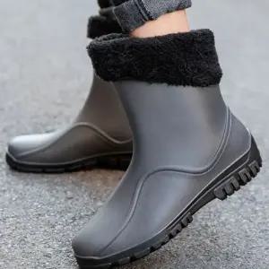 남성 다용도 방수 기모 탈부착 겨울 레인부츠 EWv5+6aQK