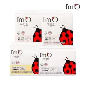 아임오 뉴울트라슬림윙 에이 생리대 중형 14Px2팩+대형 10P+오버나이트 6P(총 44개)