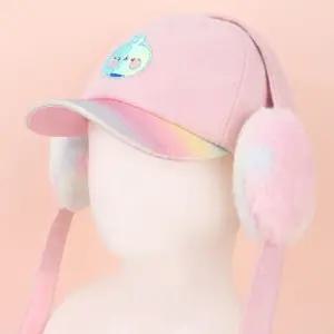 몰랑 귀달이 모자 벙거지 덮개 방한 56호 핑크겨울용 방한이 패션이 방울 털모자 이모자