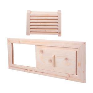 1세트 목재 사우나 룸 환기 블라인드 그릴 패널 내구성  커버 스팀