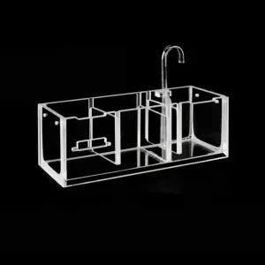 아크릴 미니 여과기 3구 수조 세트수족관기 어항 측면 단지 박스 필터 여과재 걸이식