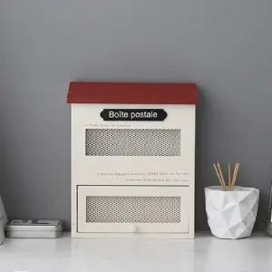 우드 포스트 수납박스(화이트)다용도함 미니정리함 사각함 도함 소품 도정리함 디자인