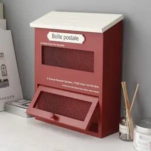 우드 포스트 수납박스(레드)다용도함 미니정리함 사각함 도함 소품 도정리함 디자인