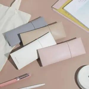 가죽 수납 필통 슬림한 밴드 펜슬케이스 학생 초등 입학 볼펜 2P 중등 화장품