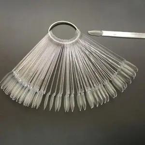 [셀러허브]네일컬러차트 네일팁 컬러카드 투명 50개 (S43382315)