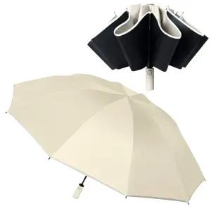 거꾸로 우산 3단 자동 베이지 양산 자외선 차단 차량 3단우 여성3단 중학생3단 3단단자동 젖지않는 양우 겸