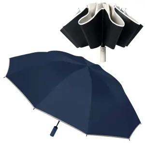 거꾸로 우산 3단 자동 네이비 블루 양산 자외선 차단 3단우 여성3단 중학생3단 3단단자동 젖지않는 양우 겸