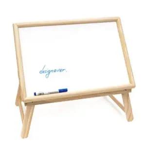 ( )각도조절 접이식 테이블 우드 베드 트레이 화이트보드