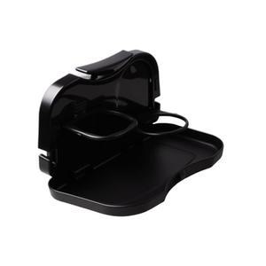 GAOLAOSY 자동차 컵 홀더 트레이, 접이식 탈착식 헤드레스트 뒷좌석 정리함, 다기능 조절식 식탁 대부분의 자동차/트럭/SUV를 위한 범용 여행 액세서리(블랙)