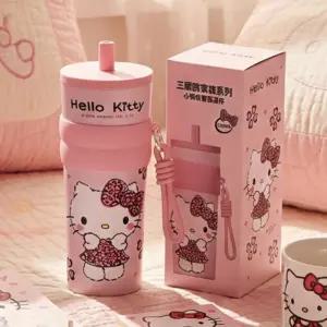 헬로키티 호피 프리미엄 스텐 텀블러 660ml -핑크어린이집물병 보냉 보온 얼음안녹는 고급 귀여운 예쁜 물