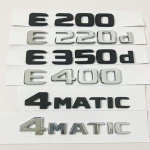 메르세데스 벤츠 W213 자동차 트렁크 로고 스티커, 블랙 실버 문자 E200 E260 E300 E400 E220d E350e 4 매