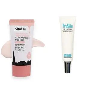 끈적임없는 라이트 톤업 선크림 프로스킨 아이 에센스 자외차단제 블럭 블록 썬블럭 비타민