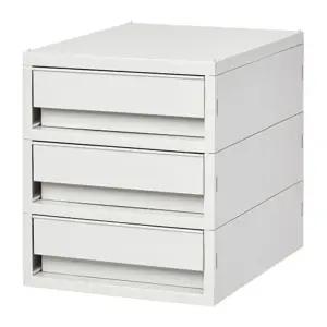 시스맥스 뉴트로 소품함 중형 3단 56053수납정리함 멀티함 수납함 케이스 서랍 3단함