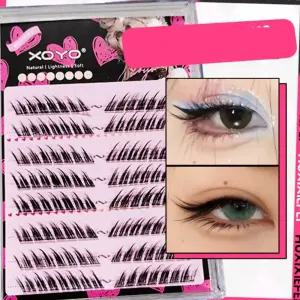 여성 인조 붙이는 예쁜 속눈썹 셀프 8줄여우 풀포함펌 연장 글루 재료 전문가 손연장 일회용 인형