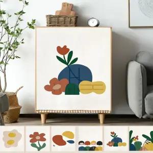 키밍 다용도 가리개 가림막 패브릭커튼 찍이책장 선반 수납장 주방 창문 가림천 옷장 찍이 붙이는