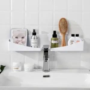 무타공 다용도 수납 선반 욕실 싱크대 수전 선반 공중부양 U형 컷팅 벽선반