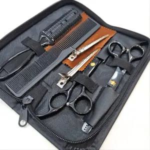 파우치 포함 초급 입문용 미용가위세트 이발용품앞머리 다듬기 헤어커트 숱치는 실가 셀프 숱가 치기 틴닝