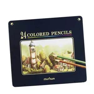 색연필 24 화구 케이스미술도구 세트 컬러링 생일선물 용품 문구덕후 그림 드로잉 링북
