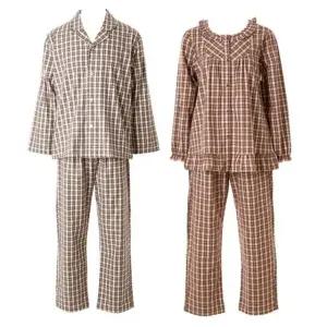 [갤러리아] 한겨울에도 따뜻한 발열 체크패턴 커플 잠옷세트 VPA4580M+VPA4580W