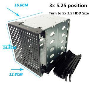 SATA SAS 랙 어댑터 HDD 케이지 하드 드라이버 트레이 캐디 CD-ROM 슬롯 내부 외장 PC DIY 팬 공간 5.25 인