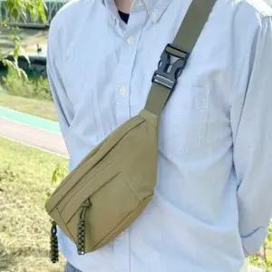 슬림 웨이스트백 스마트폰 수납 여행용 허리가방 베이지 남성 여성 힙색 여행용힙색