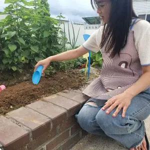 앞치마 귀여운 포켓형 커피색 곰돌이