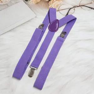 퍼플 성인용 컬러 멜빵