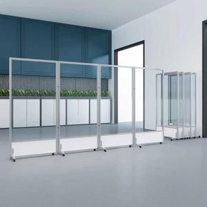 투명 파티션 칸막이 사무실 2x1 가림판 스크린 거치대 신발장 소형
