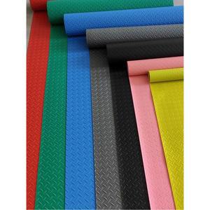 매트 PVC 바닥매트 산업용 롤매트 소가죽 빨강 고무 2mm 창고 인자무늬 장판