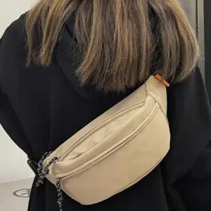 베이지 크로스바디 여행용 조깅 힙색 러닝 스마트폰 가방 여행용힙색 허리힙색 힙색가방