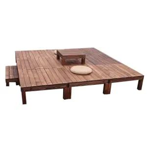 평상 데크목 텐트 해변 방부목 베란다 테이블 펜션