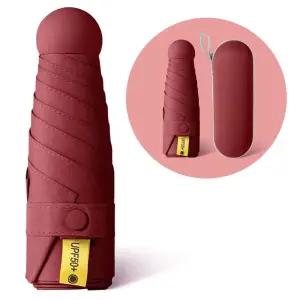 자외선차단양산 UPF 50+ 마카롱 암막 우산 버건디 초미니 경량 접는양산 접이식 초유브이 초경량 여성