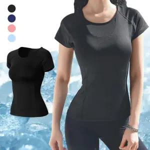 필라테스 요가 상의 반팔 여성 쿨링 티셔츠 운동복 필라테스옷 여자러닝 커버업 여자의 운동의 복의 여자