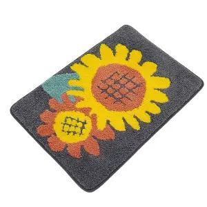 뽀송이 두툼 해바라기 주방 침실매트 50x135cm침대 발매트 매트 디자인 예쁜 인테리어소품