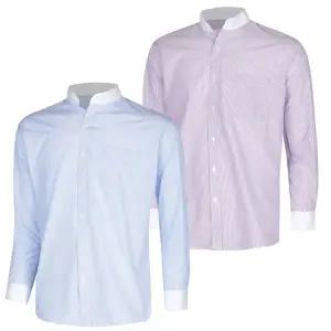 [파파브로] 국내제작 헨리넥 카라 배색컬러 남방 DE-SHAH-3369,70