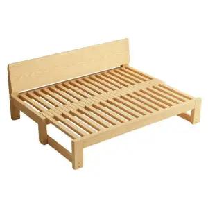 확장형 쇼파 겸 침대 좌식 나무 접이식 간편형 원목