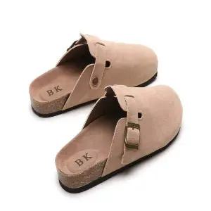 남성 MZH225N4 스웨이드 버클 스트랩 뮬 블로퍼 슬리퍼 3컬러