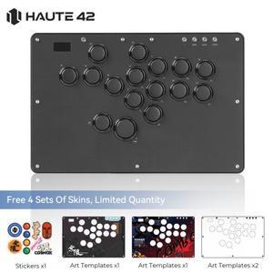 Haute42 파이트스틱 아케이드 컨트롤러 조이스틱 히트박스 레버리스 PC PS4 스위치 게임