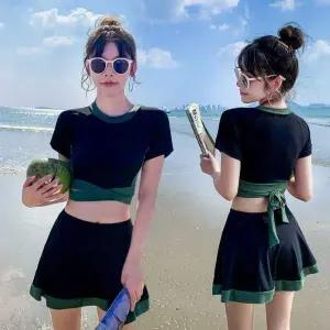 수영복 2피스 여자몸매보정 치마