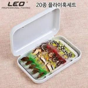 플라이훅 세트 20종 하드케이스 낚시 미끼 루어