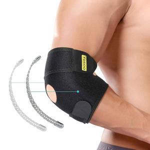 팔꿈치 보호대, 듀얼 스프링 스태빌라이저가 있는 조절 가능한 팔꿈치 지지대, 골퍼 팔꿈치, 테니스 엘보, 관절염, 건염, 스포츠 부상