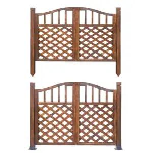 원목 대문 양문 방부목 휀스 테라스 출입구 펜션 화단