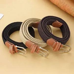 바지 ALM680F1 허리띠 무타공 스판 캐주얼 팬츠 벨트