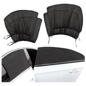 4팩 범용 자동차 창문 스크린 - 2023 신차 창문 커버 자외선 차단 햇빛 가리개, 자동차 사이드 윈도우용 창문 가리개, 메시 창문 스크린 프라이버시 자동차 창문 커버 네트 캠핑용